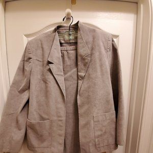 Grey 2 Piece Ultrasuede Suit